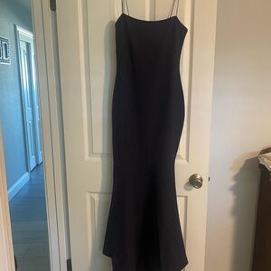 Likely Strapless Navy Gown